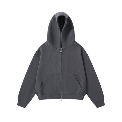 Unisex Oversize Hoodie with full zip and kangaroo pockets made of cotton fleece Shop Velvia