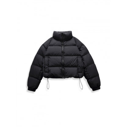 Women's short quilted winter jacket in cropped style with high stand-up collar Shop Velvia