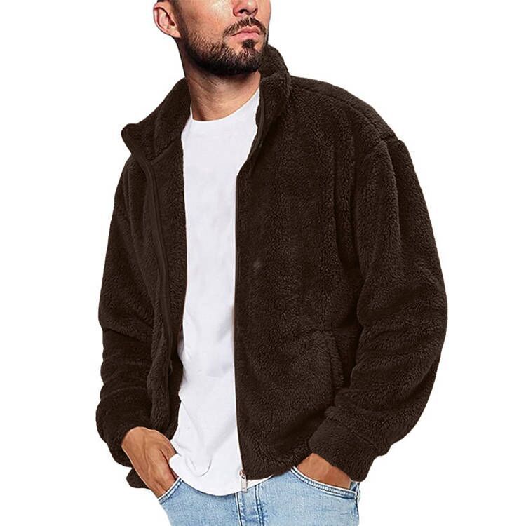 Men's fleece jacket with soft lining and practical pockets Shop Velvia