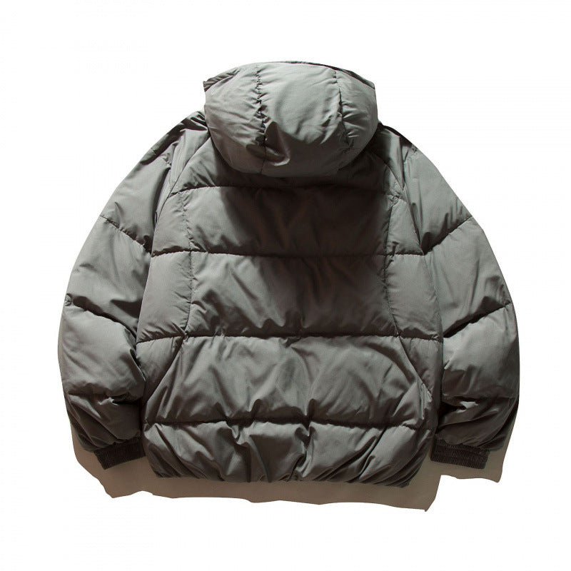 Unisex Oversize Thermo Puffer Jacket in Boxy Cut with Hood and Raglan Sleeves Shop Velvia