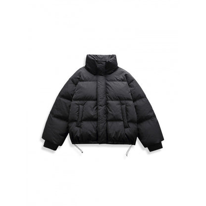 Unisex Short Padded Jacket with Hood, High Stand-Up Collar, and Adjustable Hem Shop Velvia