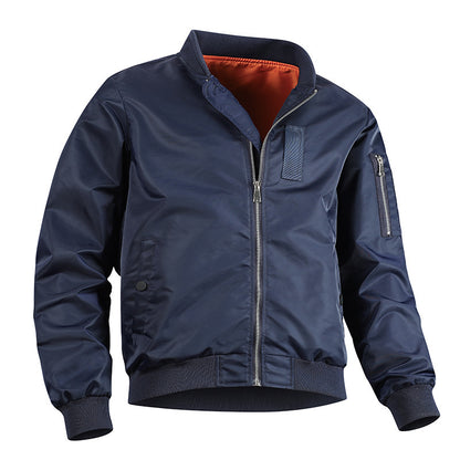 Men's Lightweight Flight Bomber Jacket with Water-Repellent Shell and Contrast Lining Shop Velvia