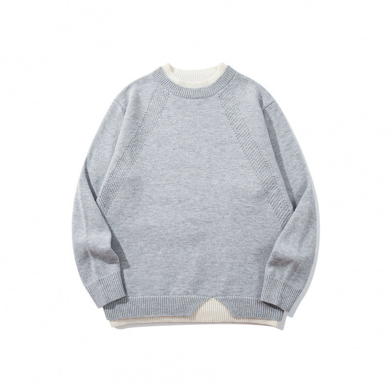 Unisex fine knit sweater with raglan seam and triangular hem adornment Shop Velvia