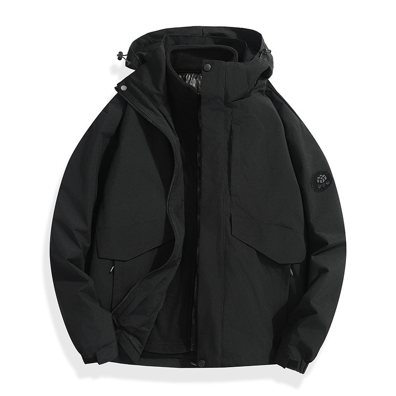 Men's Lightweight Softshell Rain Jacket with Detachable Fleece Lining, Sealed Seams and Multifunctional Pockets Shop Velvia