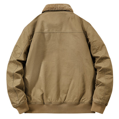 Men's teddy-lined pilot bomber jacket with sherpa lining and arm pocket Shop Velvia