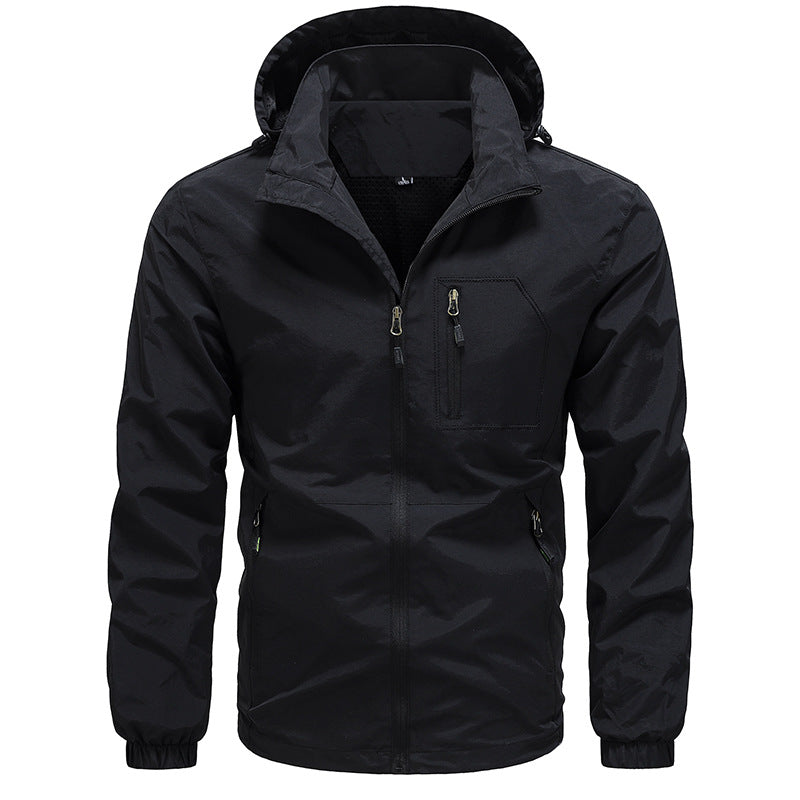 Men's Breathable Ultralight Wind and Rain Jacket with Mesh Lining and Concealed Chest Pocket Shop Velvia