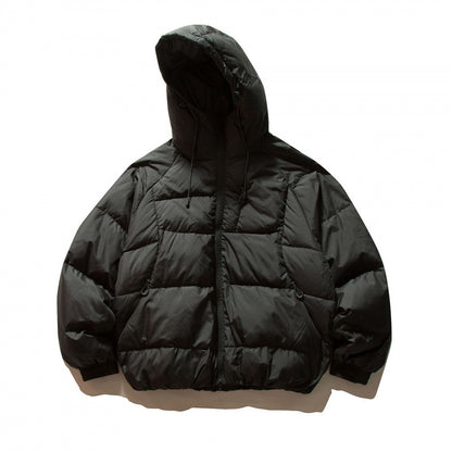 Unisex Oversize Thermo Puffer Jacket in Boxy Cut with Hood and Raglan Sleeves Shop Velvia