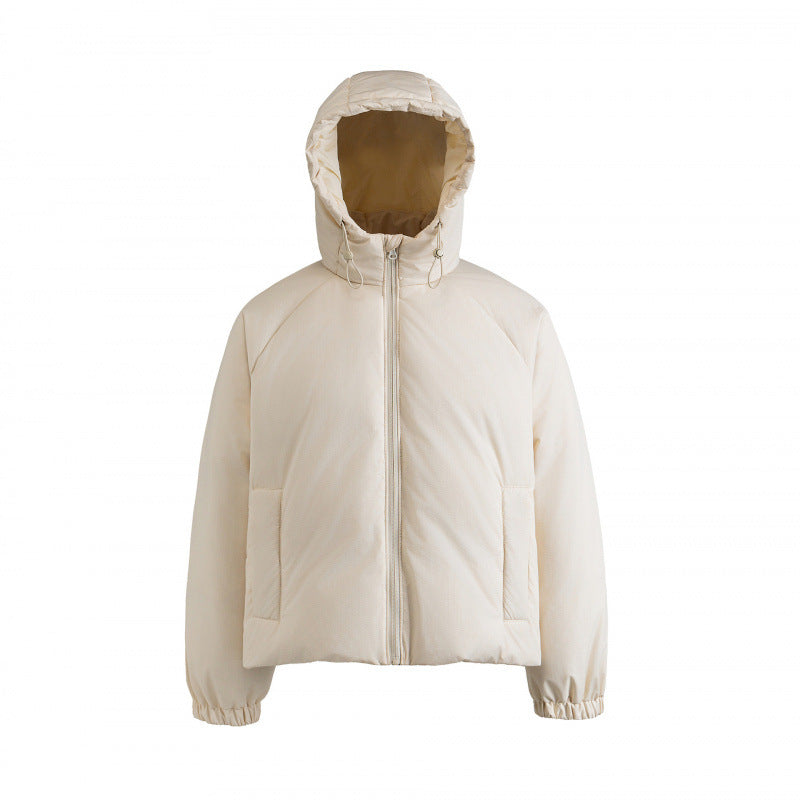 Women's Lightweight Boxy Quilted Hoodie Jacket with Drawstring, Concealed Zipper and Elastic Cuffs Shop Velvia