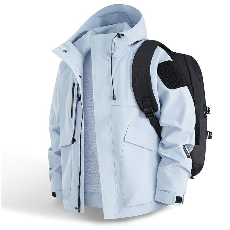 Men's Urban Weather-Resistant Hooded Parka with Multifunctional Pockets and Mesh Lining Shop Velvia