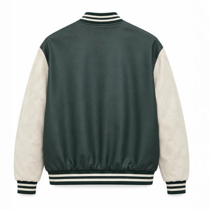 Men's varsity bomber jacket in letterman style with chenille applications Shop Velvia