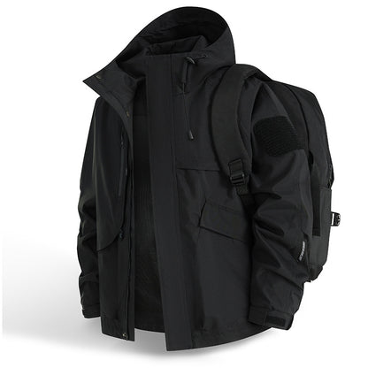 Men's Urban Weather-Resistant Hooded Parka with Multifunctional Pockets and Mesh Lining Shop Velvia