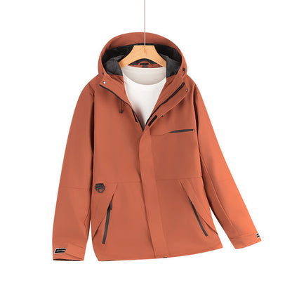 Men's Water-Repellent Softshell Hoodie Jacket with Concealed Zippers and Urban Cut Shop Velvia