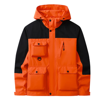 Men's Technical Utility Field Jacket with Hood, Multiple Pockets and Wind-Resistant Shell Shop Velvia