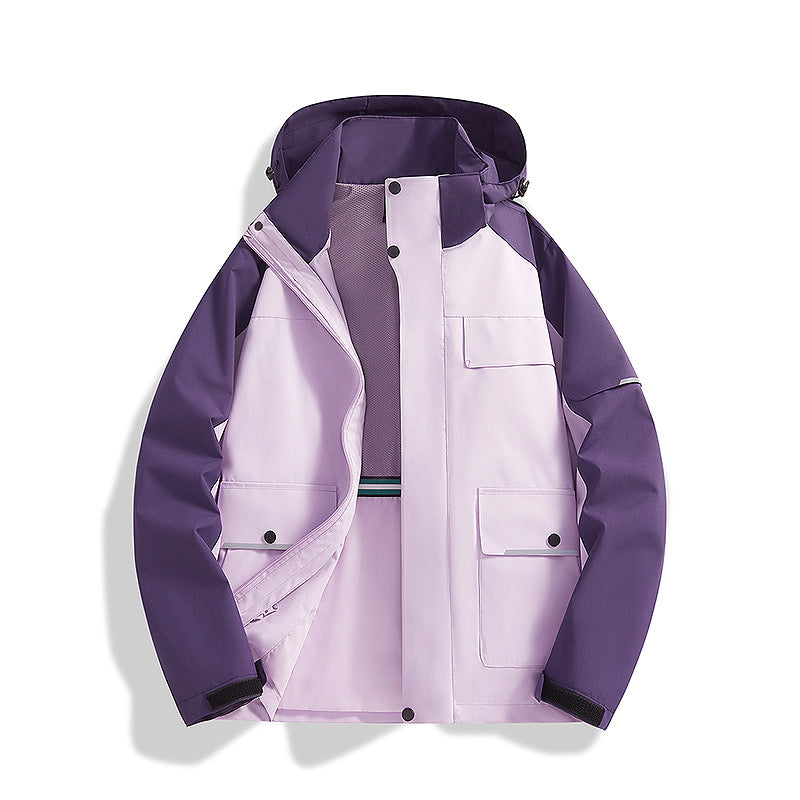 Men's three-layer trekking jacket with welded seams, hood, and multifunction pockets Shop Velvia