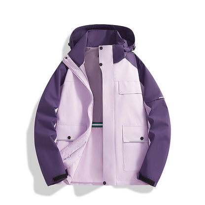 Men's three-layer trekking jacket with welded seams, hood, and multifunction pockets Shop Velvia