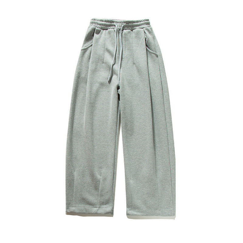 Unisex Wide Jogging Pants with Pleats, Elastic Drawstring and Side Pockets Shop Velvia
