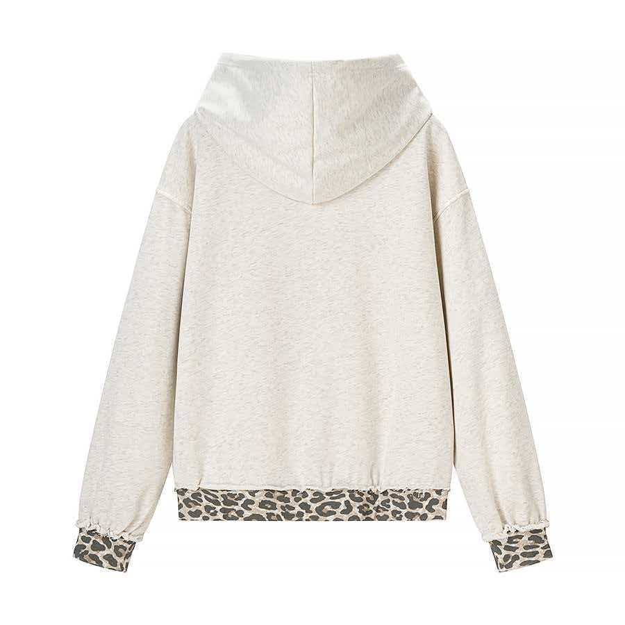 Women's casual hoodie with leopard lining Shop Velvia