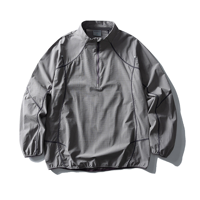 Unisex Lightweight Tech Half-Zip Pullover with Raglan Sleeves Shop Velvia