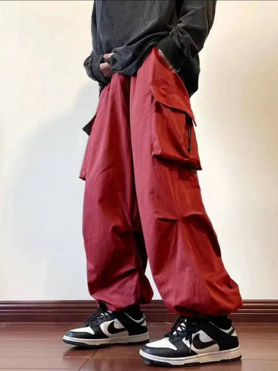 Men's Cargo Pants Wide Drawstring