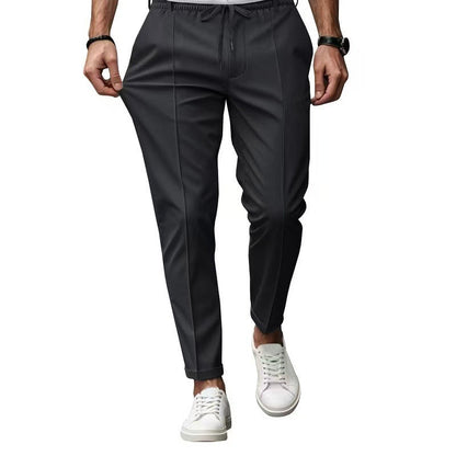 Men's elegant leisure pants with elastic waistband and side pockets Shop Velvia