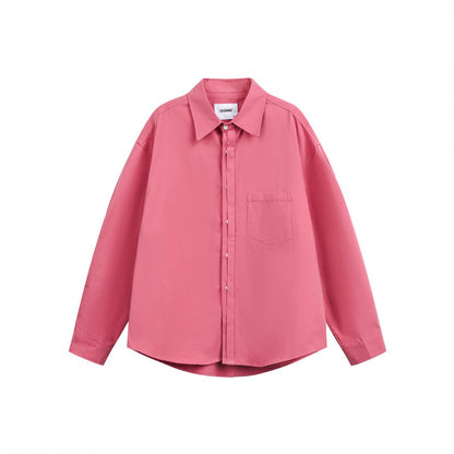 Unisex Oversized Shirt with concealed button placket and chest pocket Shop Velvia