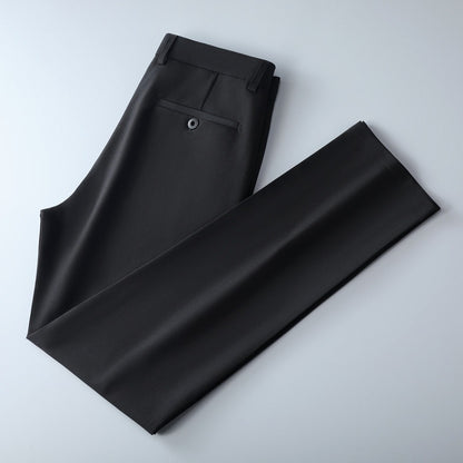 Men's slim-fit suit trousers made of stretch twill with straight leg Shop Velvia