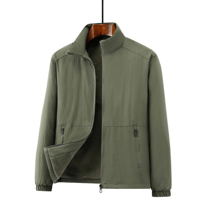 Men's lightweight transitional jacket with fleece lining and stand-up collar Shop Velvia