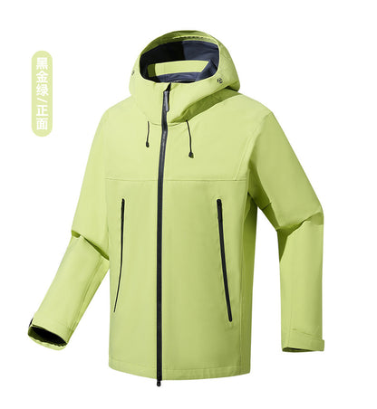 Men's water- and windproof softshell outdoor jacket with adjustable hood Shop Velvia