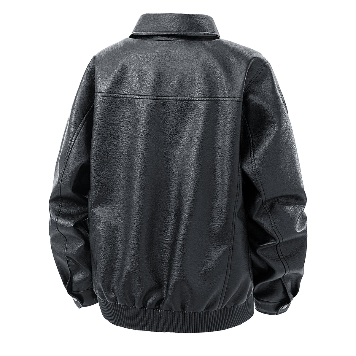 Men's short jacket made of faux leather in bomber style with applied pockets Shop Velvia