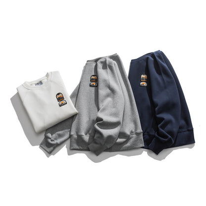 Unisex Oversize Sweatshirt with raglan sleeves and mountain patch Shop Velvia
