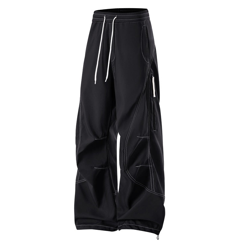 Men's Baggy Cargo Pants with Elastic Waistband, Multifunctional Pockets, and Adjustable Hem Shop Velvia
