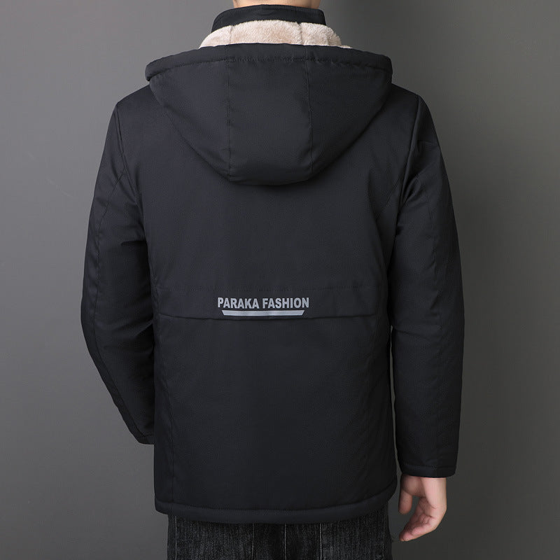 Men's transitional jacket with teddy lining, windproof outer shell and hood Shop Velvia