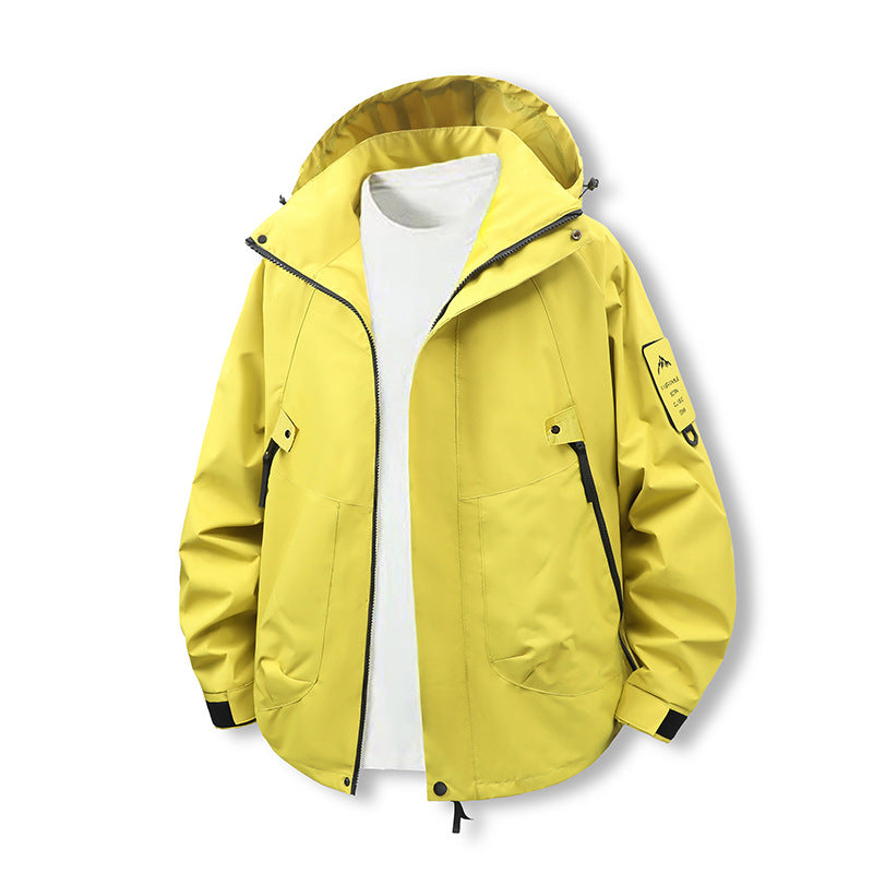 Men's Wind and Water Resistant Softshell Utility Jacket with Hood Shop Velvia