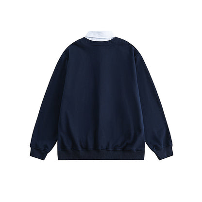 Men's oversized knit cardigan in sweatshirt style with V-neck and button placket Shop Velvia