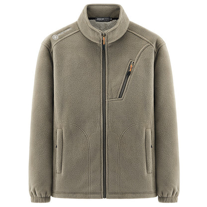 Men's thermal fleece jacket with Sherpa lining, stand-up collar and zippered pockets Shop Velvia