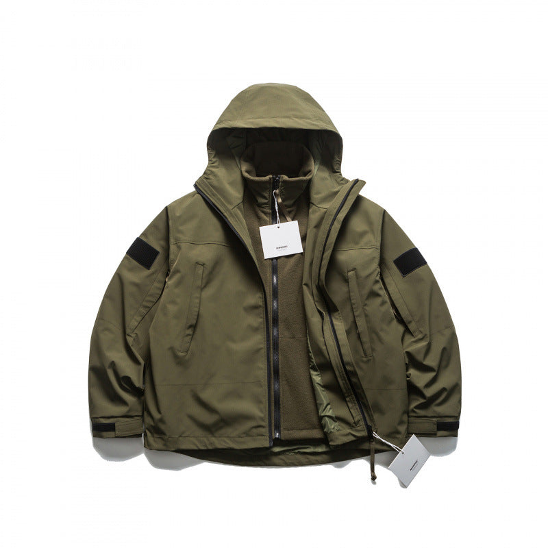 Unisex Oversize-Utility-Rain Jacket with Hood and Concealed Zipper Shop Velvia