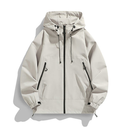 Men's Technical Wind and Water Repellent Hooded Jacket with Adjustable Hem Shop Velvia