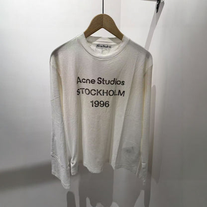 Men's Long Sleeve Shirt with Logo Print and Round Neckline Shop Velvia