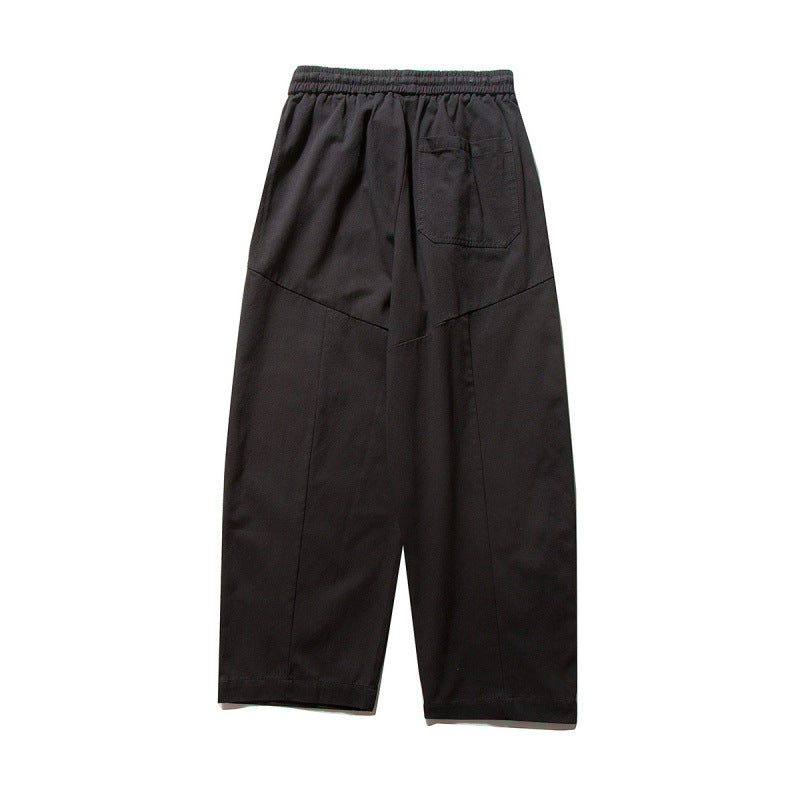 Unisex Wide Culotte Pants with Elastic Waistband and Drawstring Shop Velvia