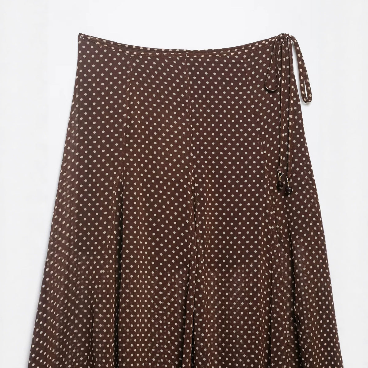 Women's Wrap Midi Skirt made of Chiffon with Polka Dot Pattern Shop Velvia