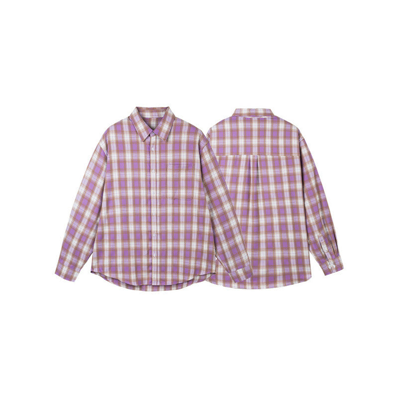 Women Oversized Check Shirt with Longline Cut, Chest Pocket and Rounded Hem Shop Velvia