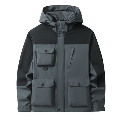 Men's Technical Utility Field Jacket with Hood, Multiple Pockets and Wind-Resistant Shell Shop Velvia