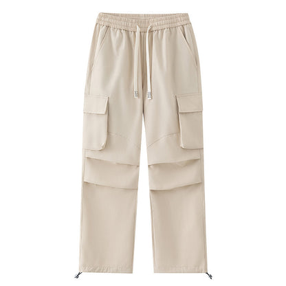Men's cargo pants with elastic waistband, layered detail and zip hem Shop Velvia