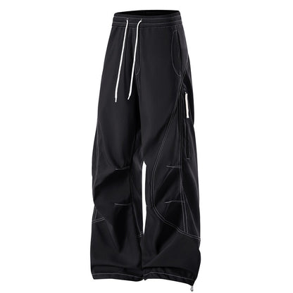Men's Baggy Cargo Pants with Elastic Waistband, Multifunctional Pockets, and Adjustable Hem Shop Velvia