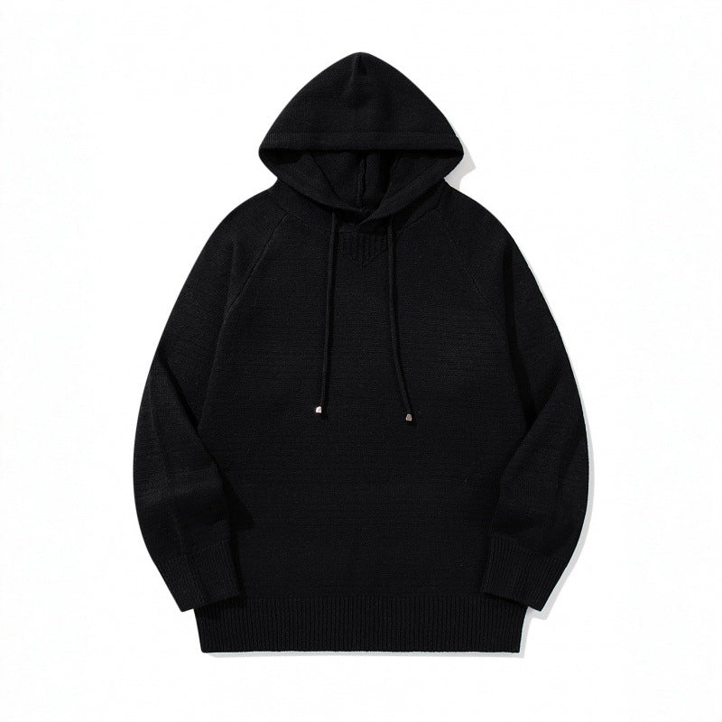 Unisex Oversize Knit Hoodie with Raglan Sleeves and Ribbed Cuffs Shop Velvia