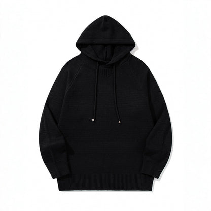 Unisex Oversize Knit Hoodie with Raglan Sleeves and Ribbed Cuffs Shop Velvia