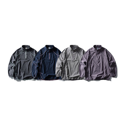 Unisex Lightweight Tech Half-Zip Pullover with Raglan Sleeves Shop Velvia