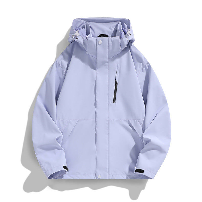 Women Oversize Softshell Hooded Jacket with Drop Shoulder, Concealed Zippers and Drawstring Shop Velvia
