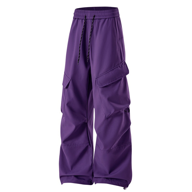Men's Baggy Cargo Pants with Elastic Waistband, Multifunctional Pockets, and Adjustable Hem Shop Velvia