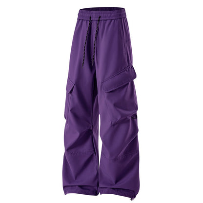 Men's Baggy Cargo Pants with Elastic Waistband, Multifunctional Pockets, and Adjustable Hem Shop Velvia